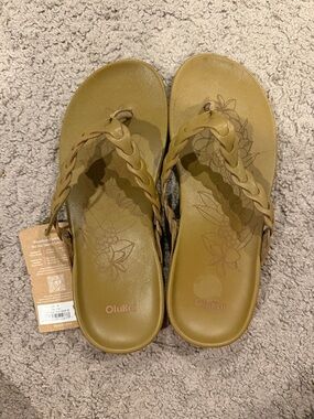 OluKai Women's Braided Leather Sandals